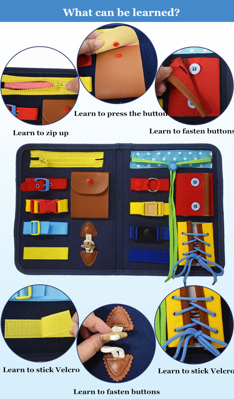 Montessori Dressing Skill Bag