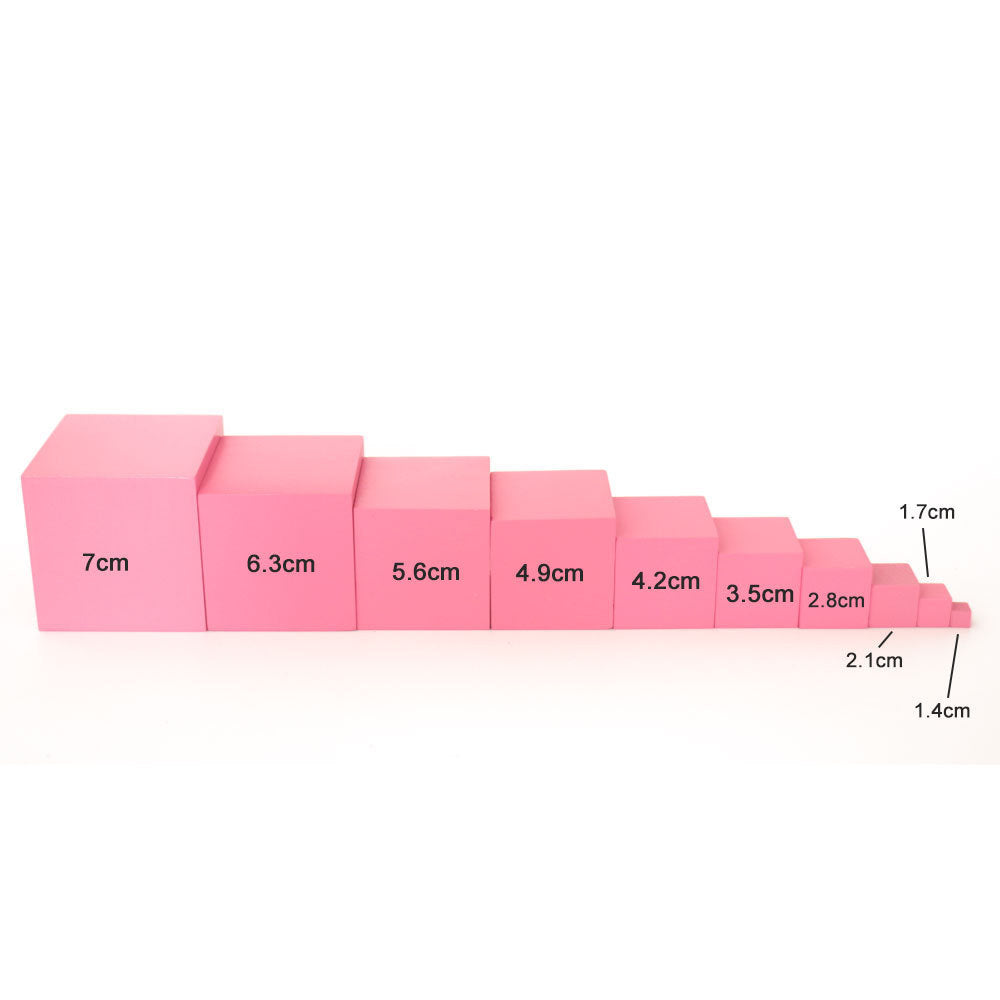 Montessori Pink Wooden Tower