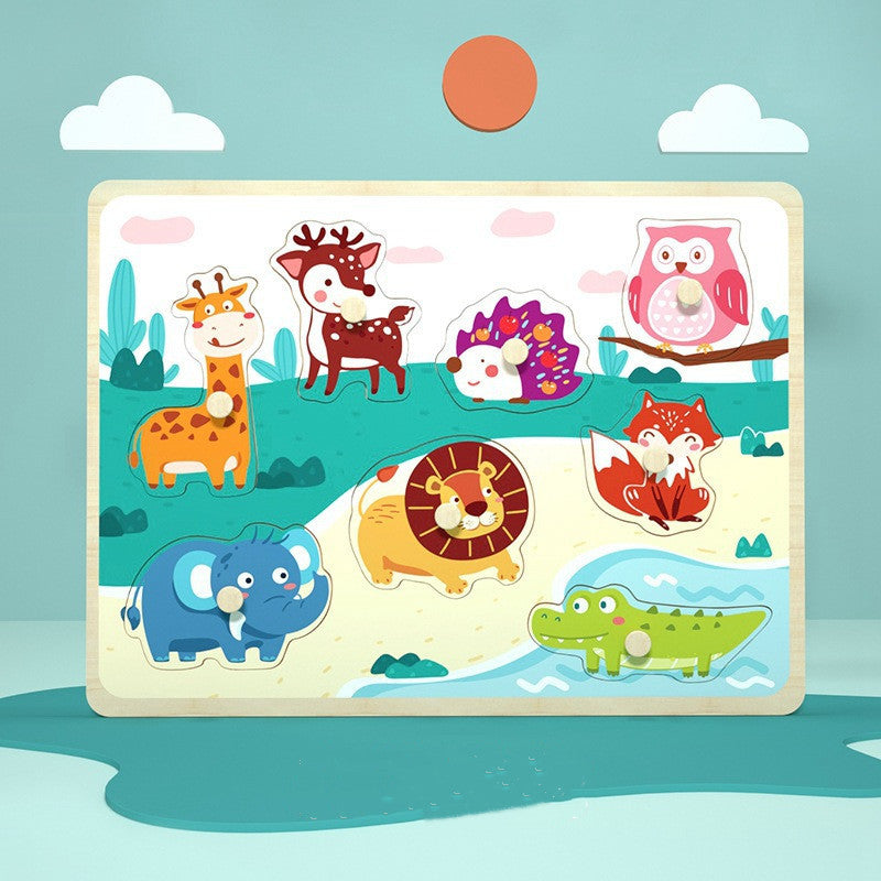 Montessori 3D Cartoon Wooden Puzzles