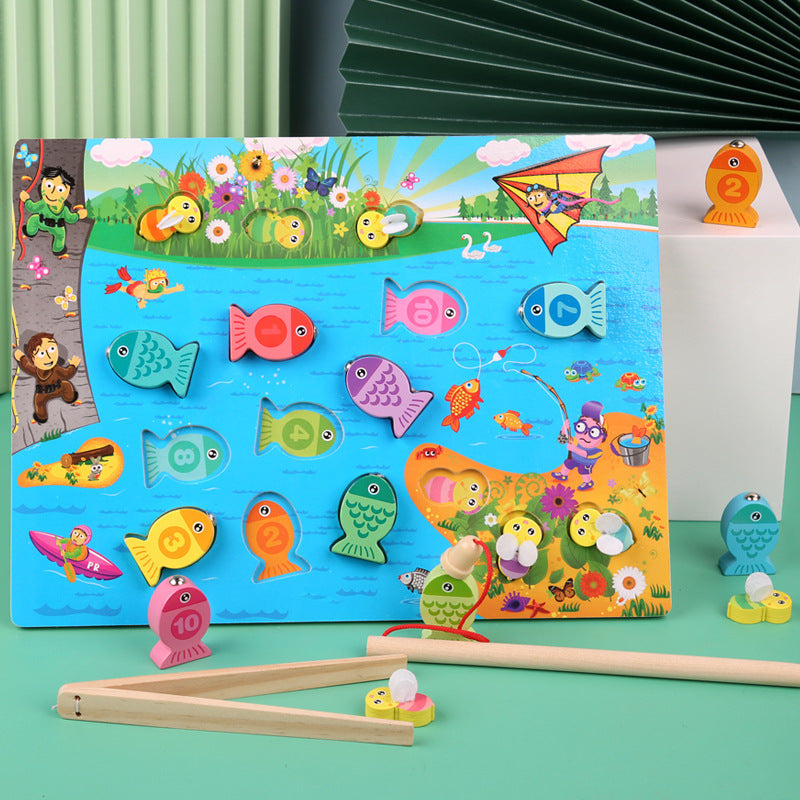 Montessori Wooden Fishing Toy