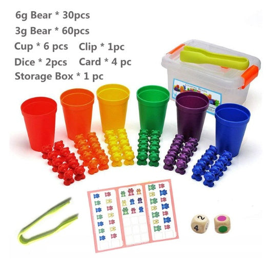 Montessori Color Bears and Cup Set