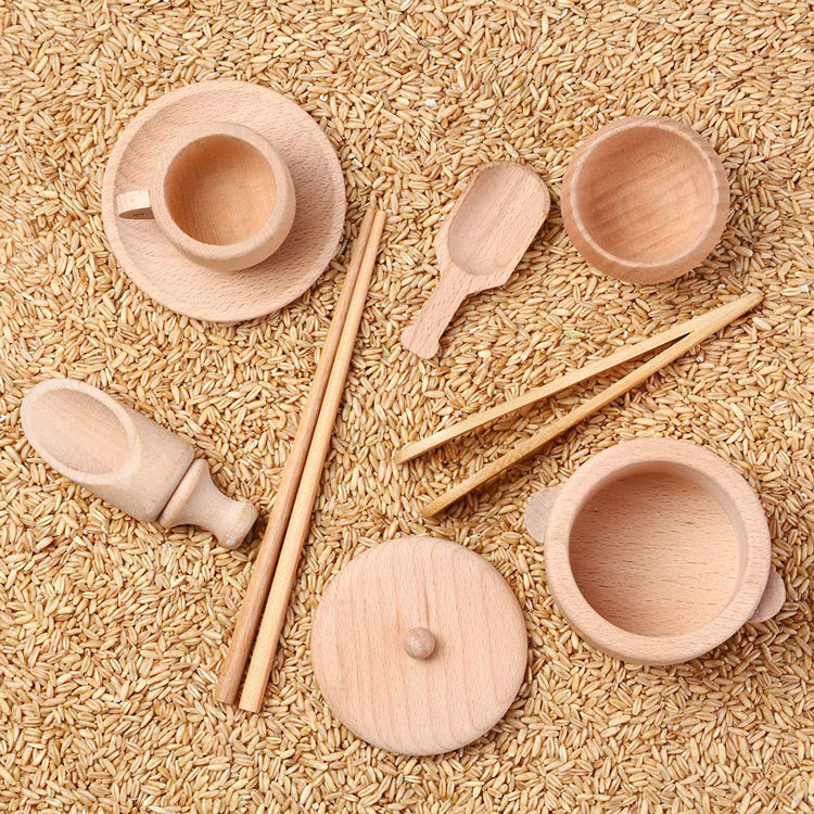 Montessori Wooden Sensory Cutlery Set