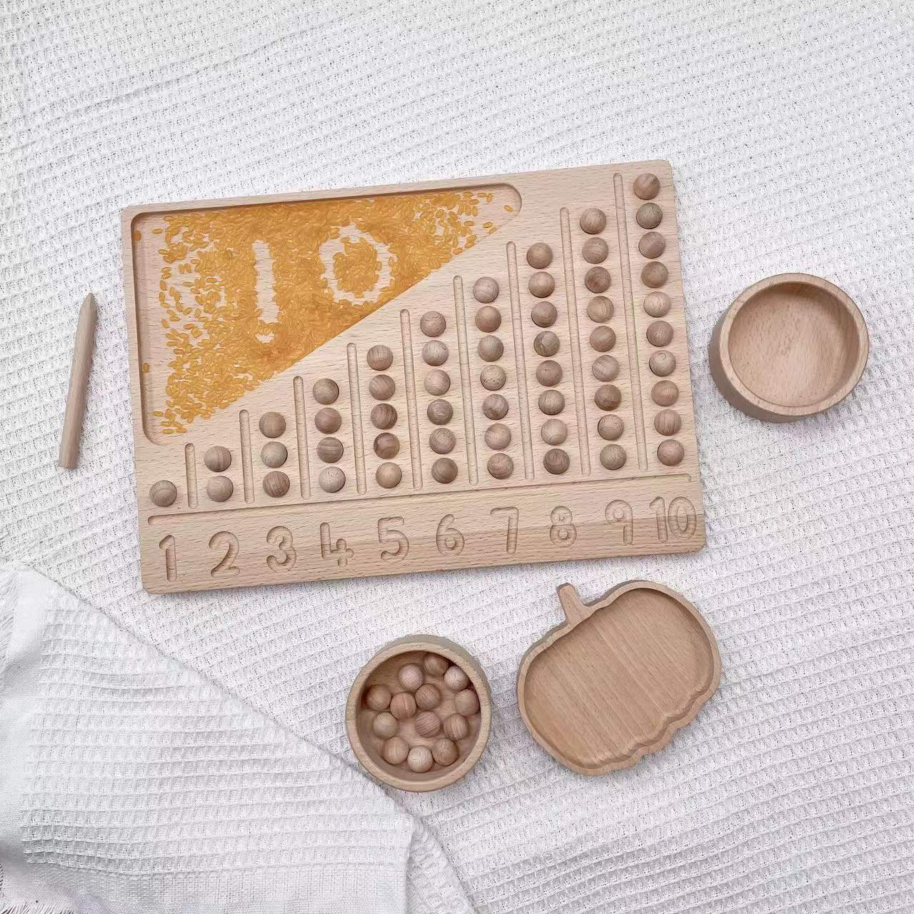 Montessori Wooden Counting Board Set