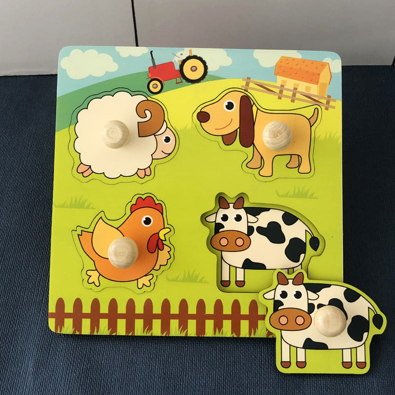 Montessori Hand-Holding Puzzle Board