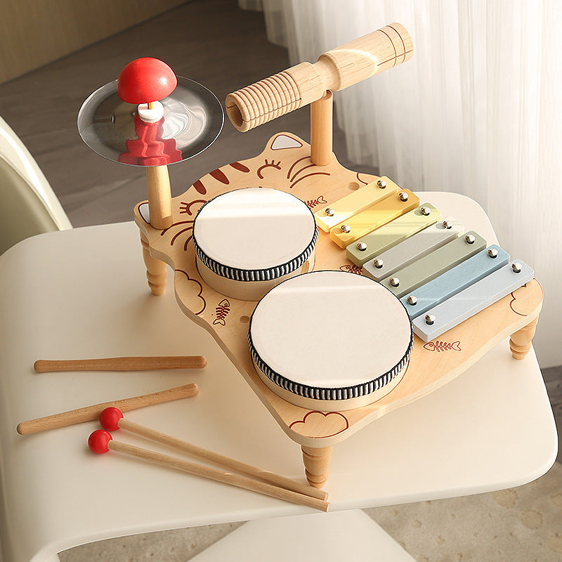Montessori Multifunctional Wooden Drum