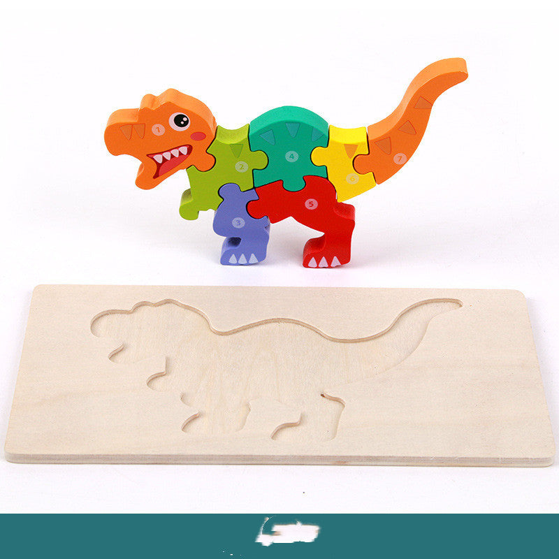 Montessori 3D Wooden Dinosaur Puzzles