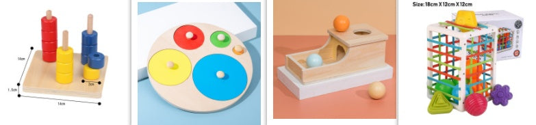 Montessori Wooden Target & Drawer Box