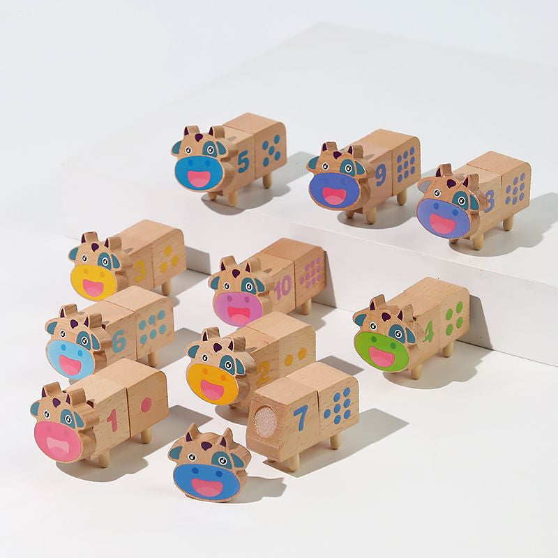 Montessori Cow Number Match Toy
