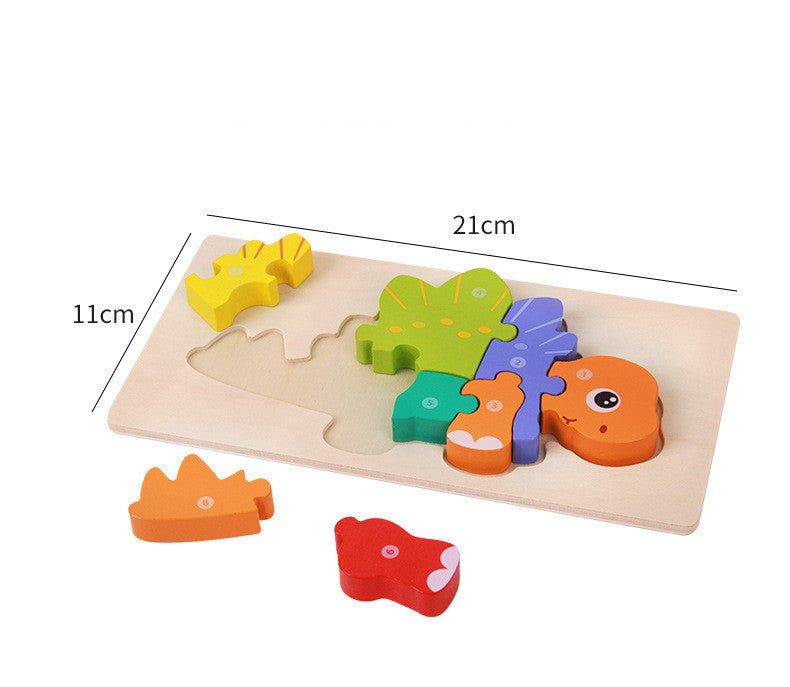 Montessori 3D Wooden Dinosaur Puzzles