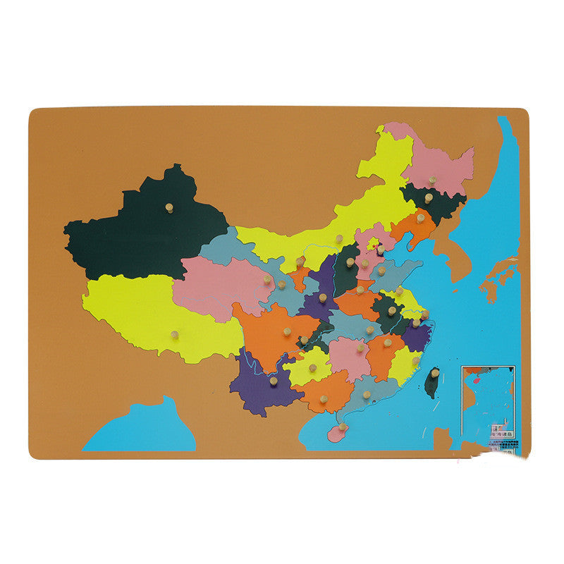 Montessori World Map Puzzle Panel