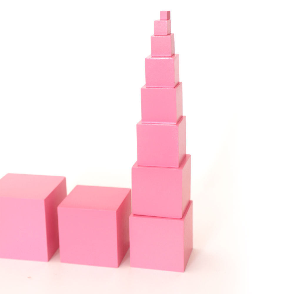 Montessori Pink Wooden Tower