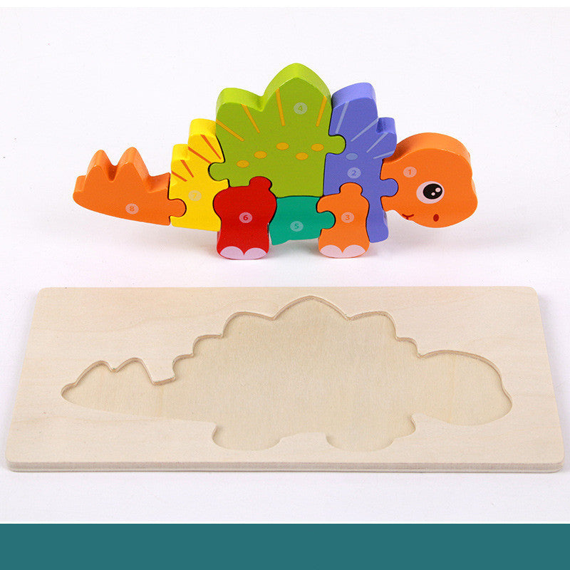 Montessori 3D Wooden Dinosaur Puzzles