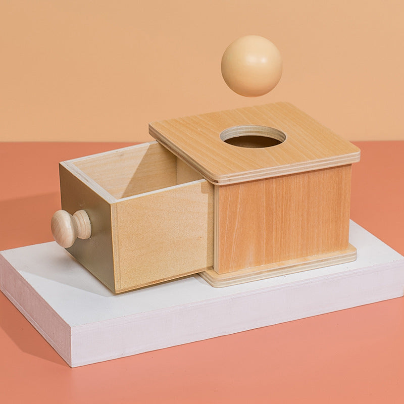 Montessori Wooden Target & Drawer Box