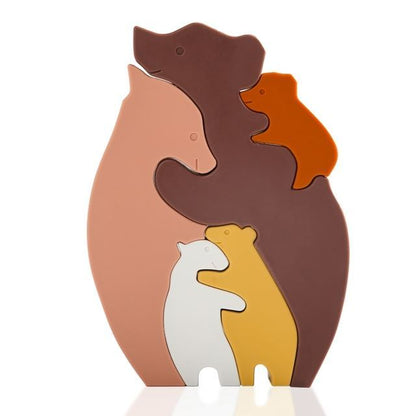 Montessori Rabbit and Bear Silicone Blocks