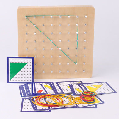 Montessori Geometric Shapes Nail Puzzle