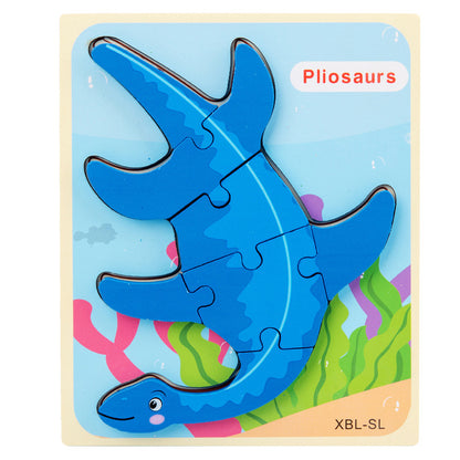 Montessori Wooden Dinosaur 3D Puzzle