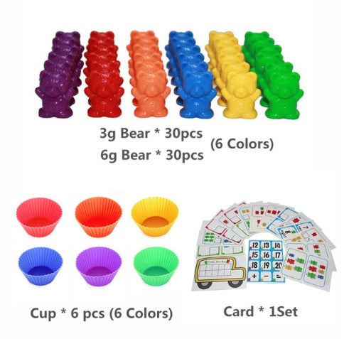 Montessori Color Bears and Cup Set