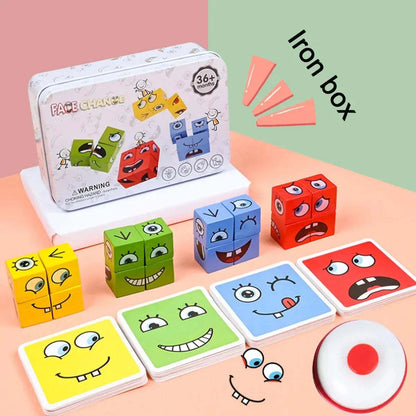 Montessori Wooden Expressions Toy Puzzle