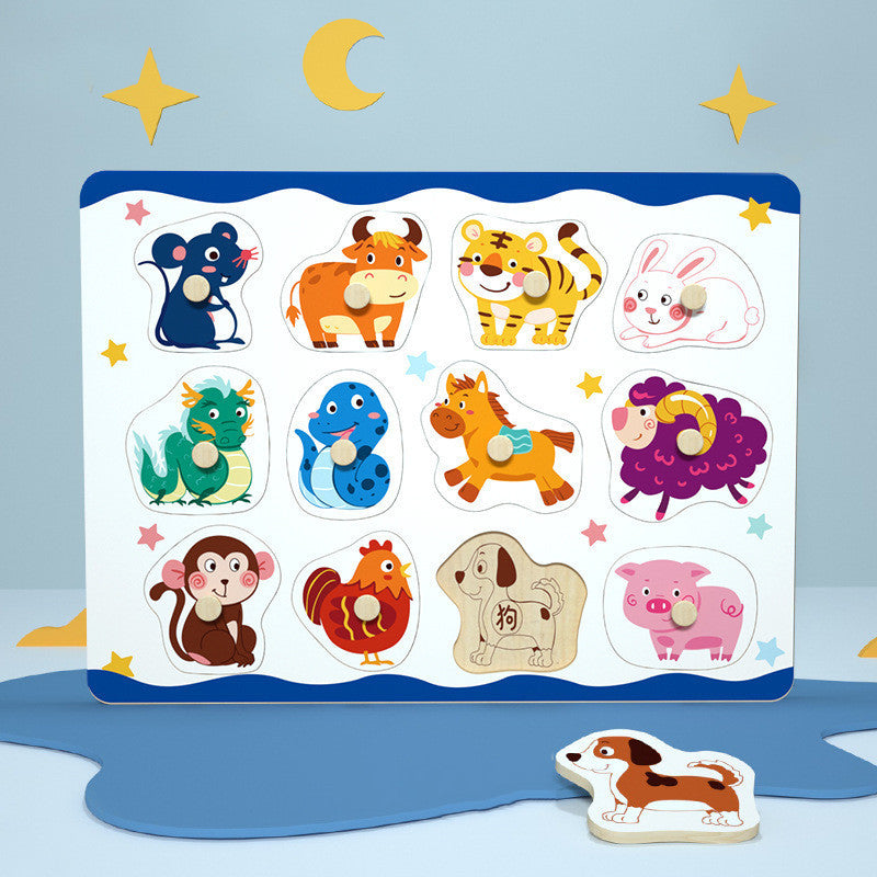 Montessori 3D Cartoon Wooden Puzzles