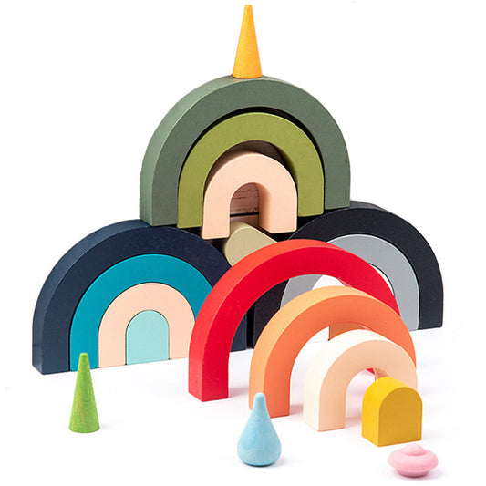 Montessori Rainbow Arch Blocks