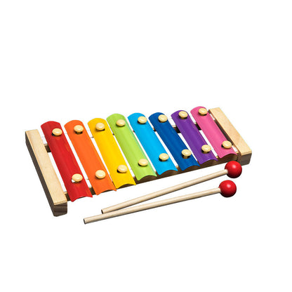 Montessori Wooden Rainbow Rattle Blocks