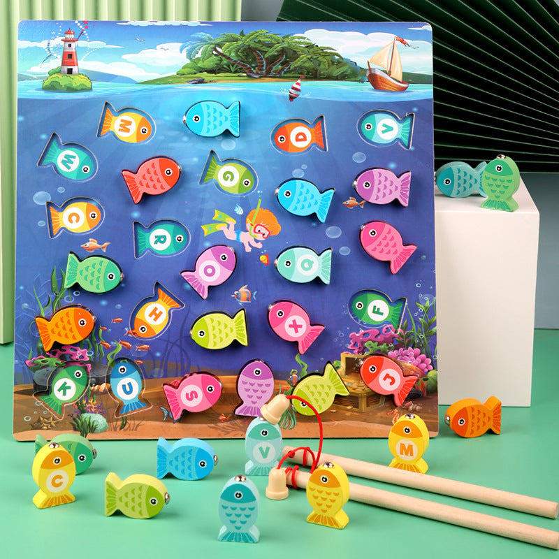 Montessori Wooden Fishing Toy