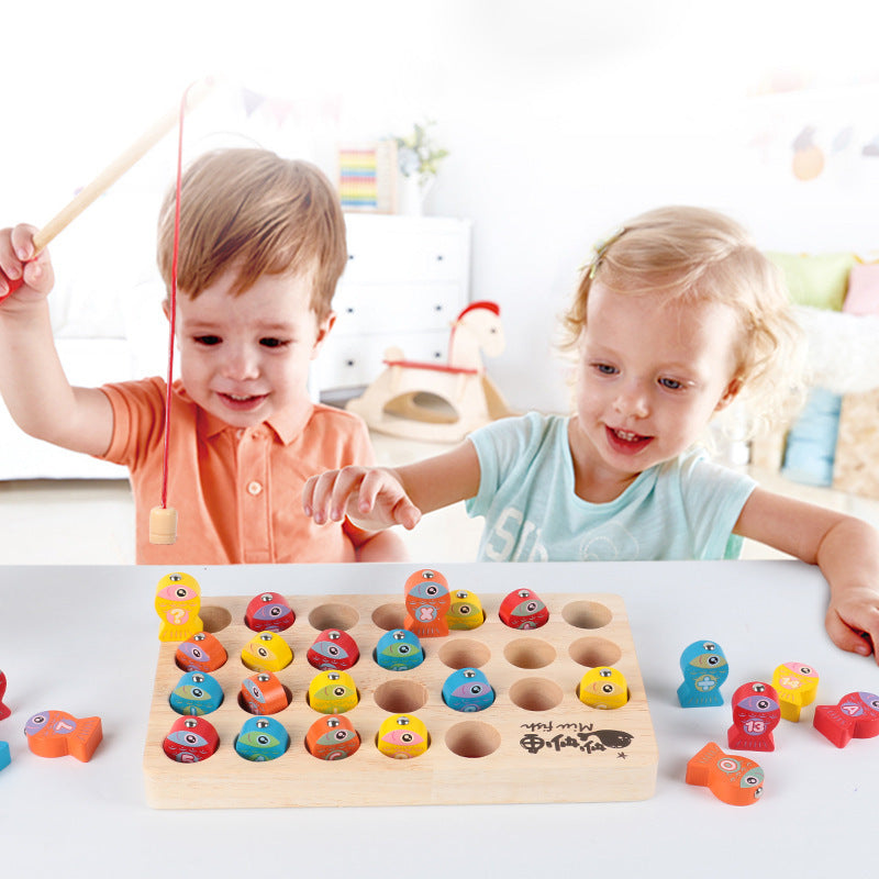 Montessori Wooden Magnetic Fishing Game