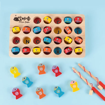 Montessori Wooden Magnetic Fishing Game