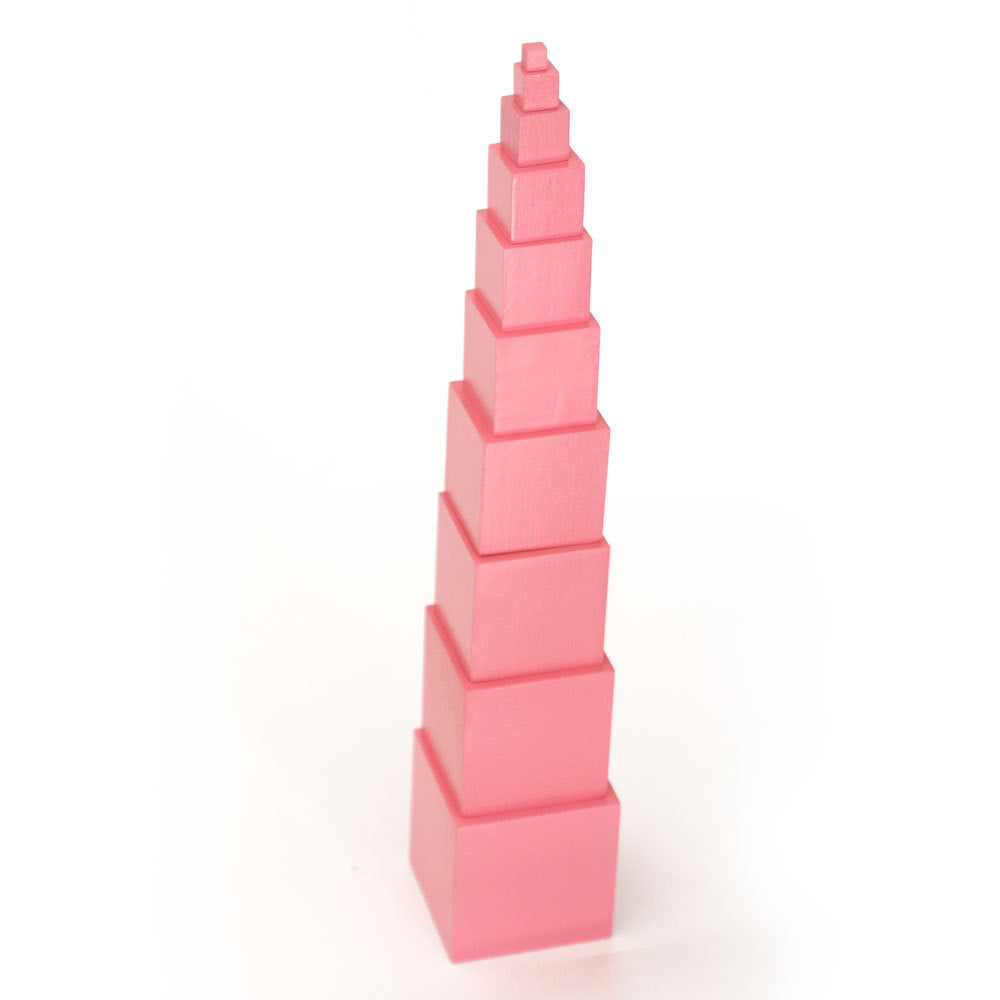 Montessori Pink Wooden Tower