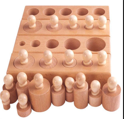 Montessori Wooden Socket Cylinder Set