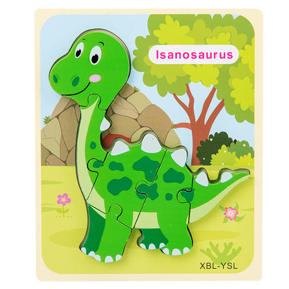 Montessori Wooden Dinosaur 3D Puzzle