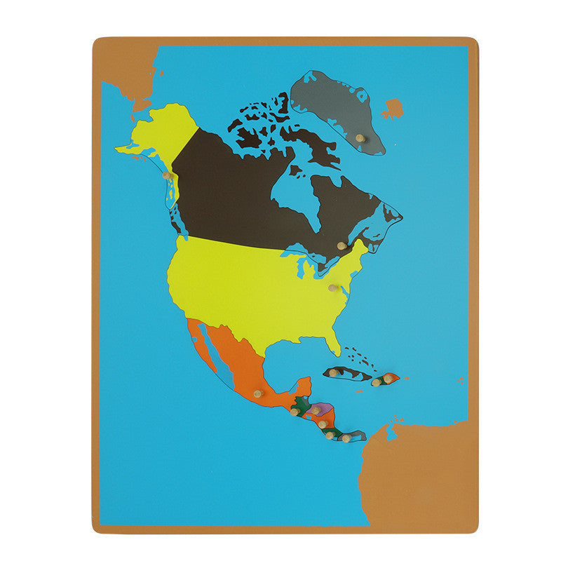 Montessori World Map Puzzle Panel