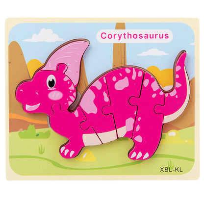 Montessori Wooden Dinosaur 3D Puzzle