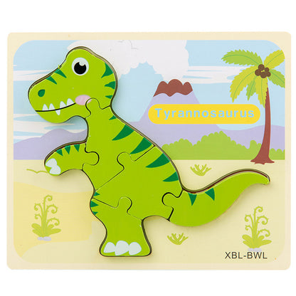 Montessori Wooden Dinosaur 3D Puzzle