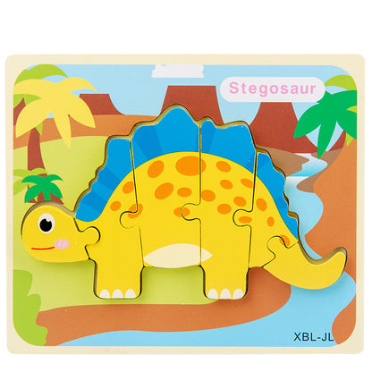 Montessori Wooden Dinosaur 3D Puzzle