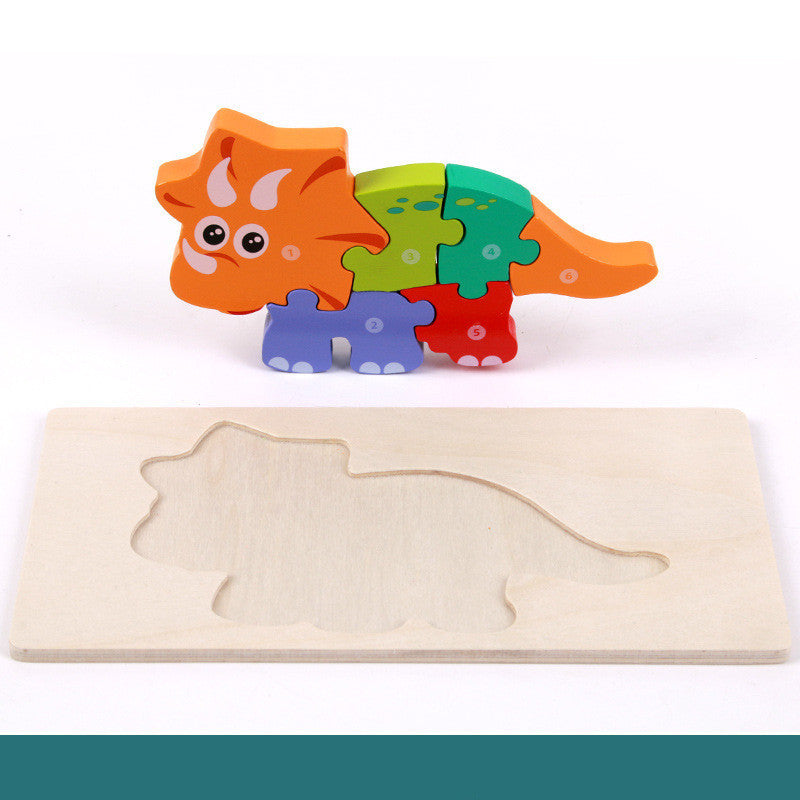 Montessori 3D Wooden Dinosaur Puzzles