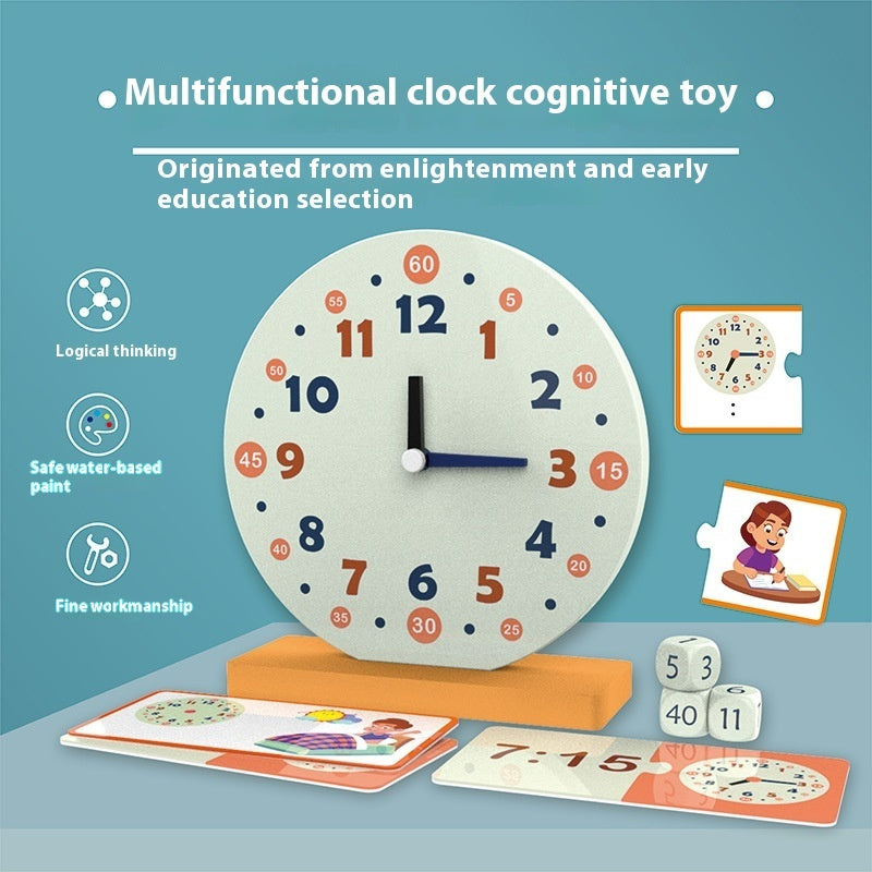 Montessori Wooden Multifunctional Learning Clock