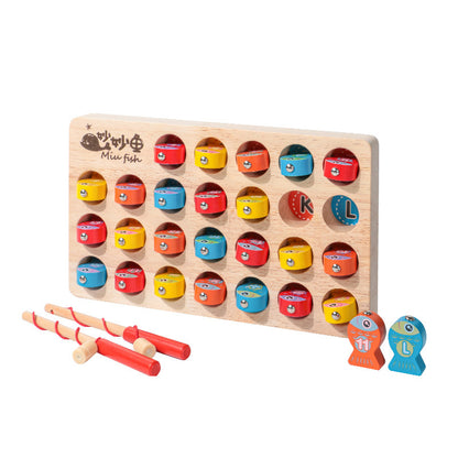 Montessori Wooden Magnetic Fishing Game