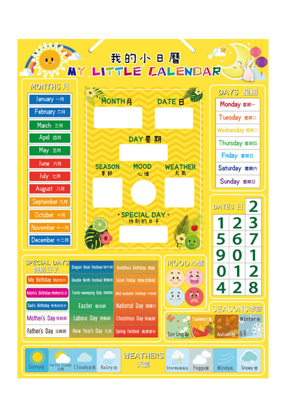 Montessori Weather Calendar Magnet Board