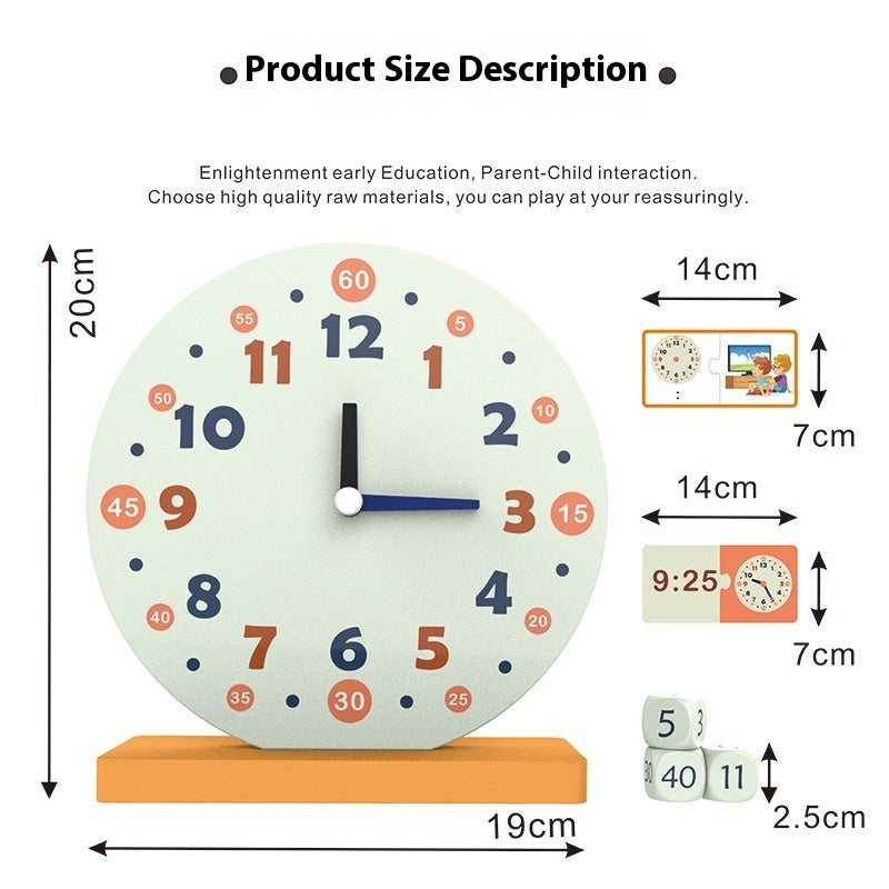 Montessori Wooden Multifunctional Learning Clock