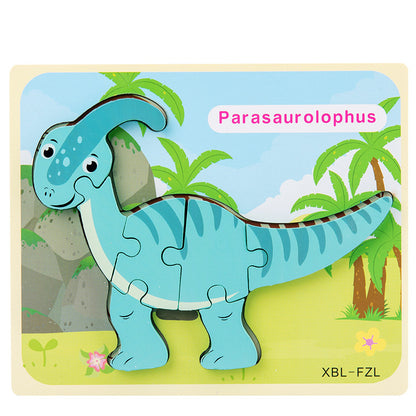 Montessori Wooden Dinosaur 3D Puzzle