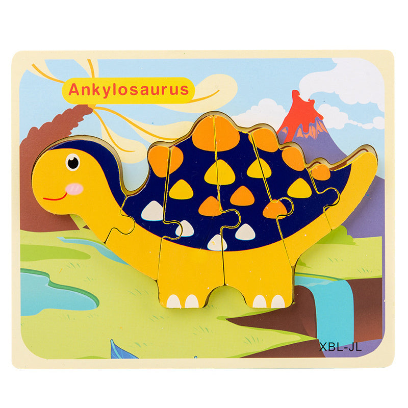 Montessori Wooden Dinosaur 3D Puzzle