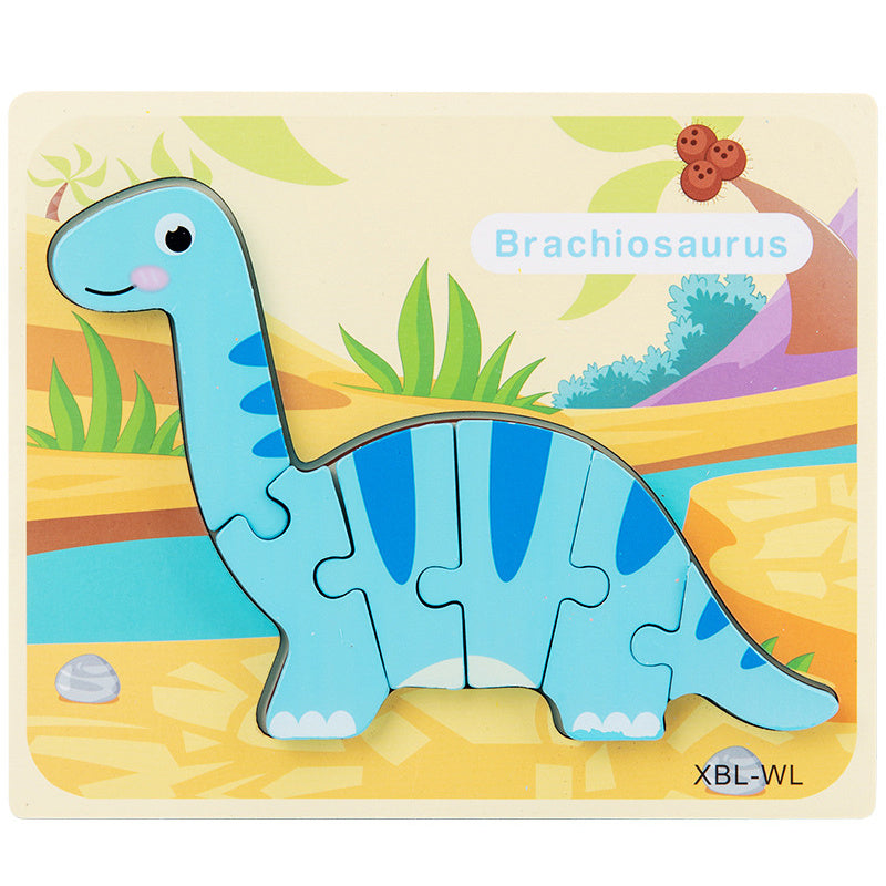 Montessori Wooden Dinosaur 3D Puzzle