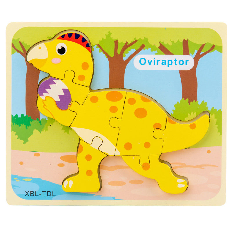 Montessori Wooden Dinosaur 3D Puzzle