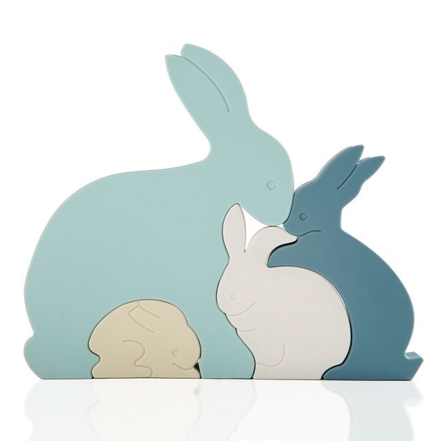 Montessori Rabbit and Bear Silicone Blocks