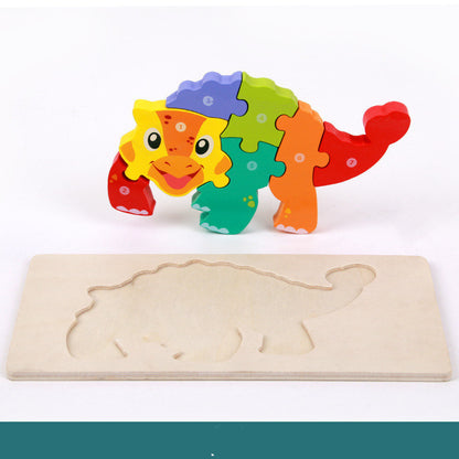 Montessori 3D Wooden Dinosaur Puzzles