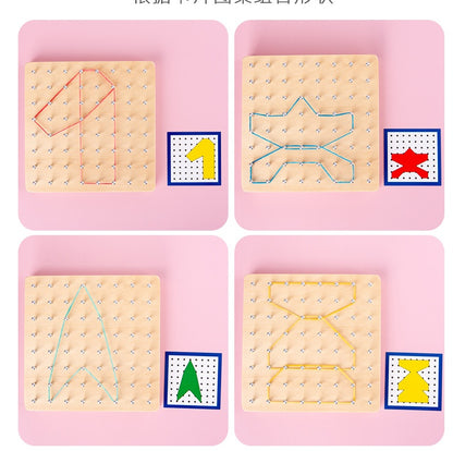 Montessori Rubber Band Nail Board