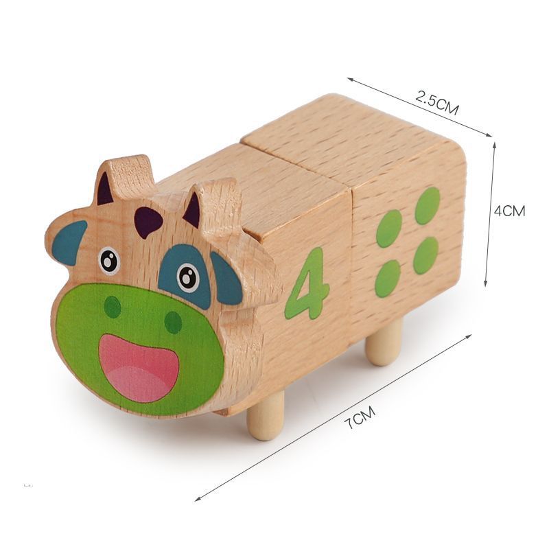 Montessori Cow Number Match Toy