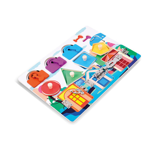 Montessori Busy Board Unlock Toy