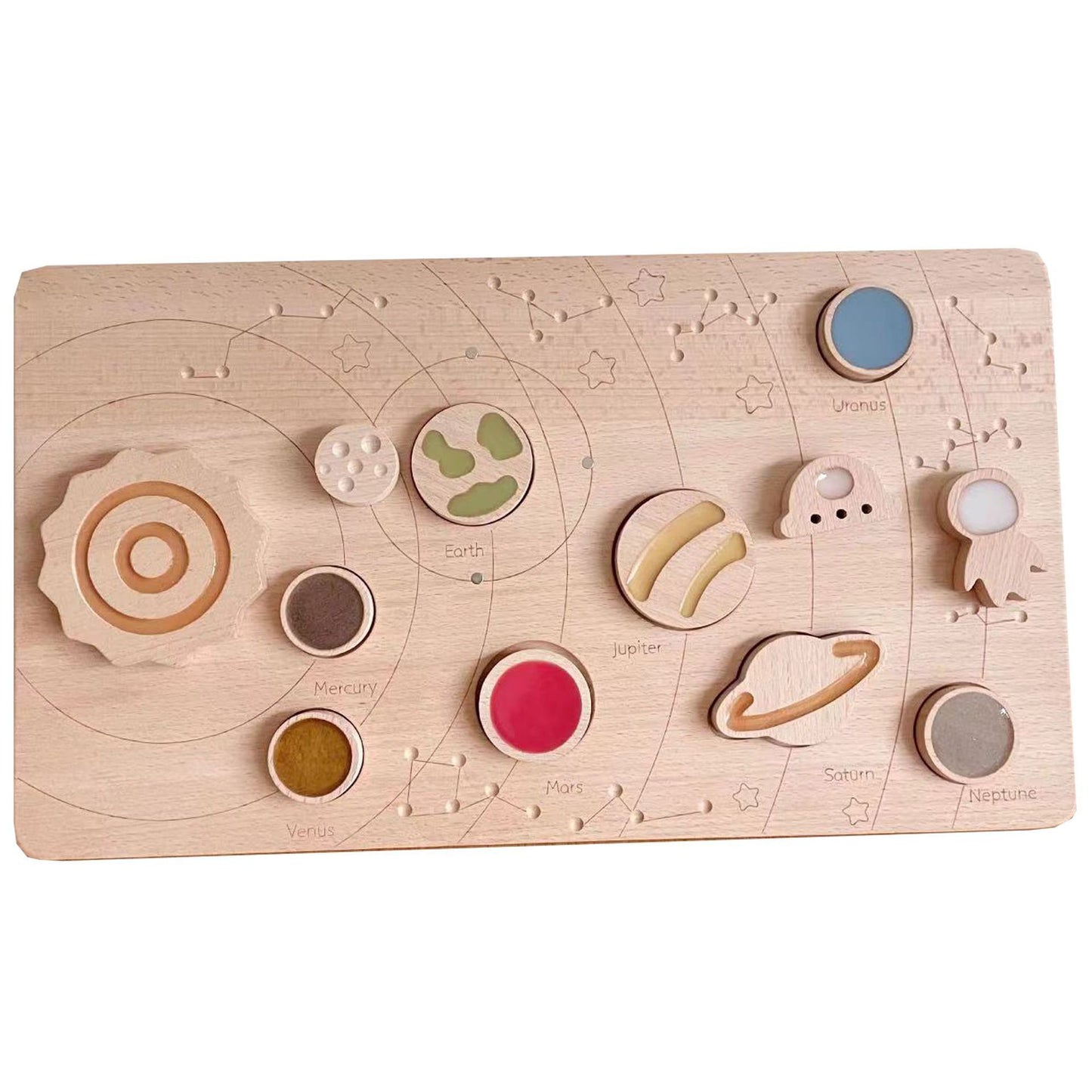 Montessori Wooden Magnetic Planetary Disk